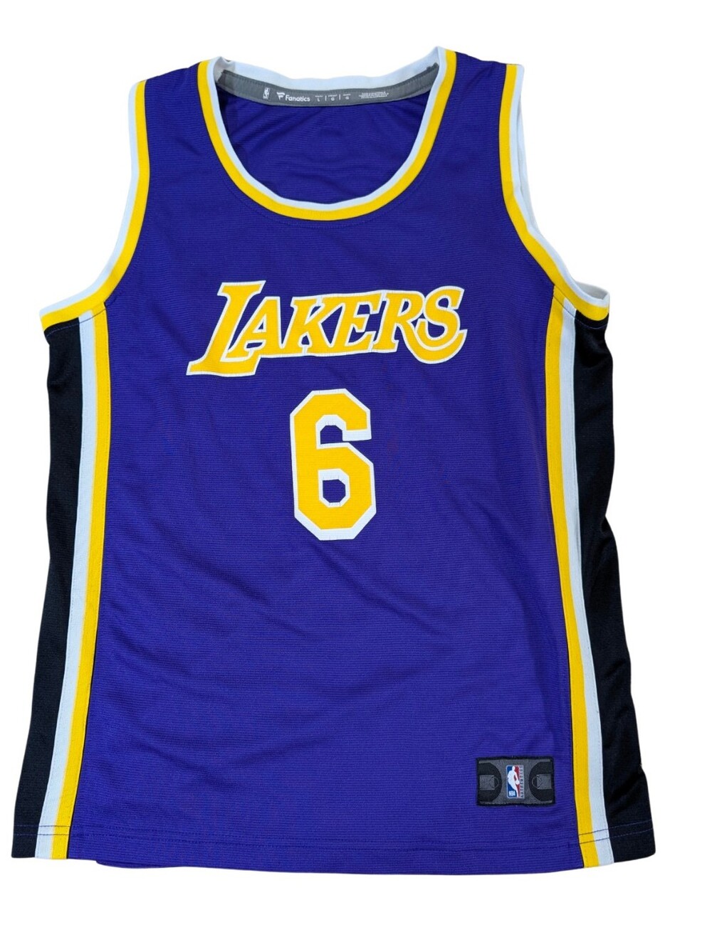 Fanatics LA Lakers LeBron James #6 Youth Large L Purple NBA Basketball Jersey